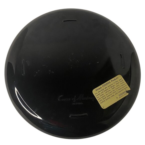 Vintage Couroc Of Monterey Black Music Round Plate Tray G-Clef Quartet 10" - Picture 2 of 5